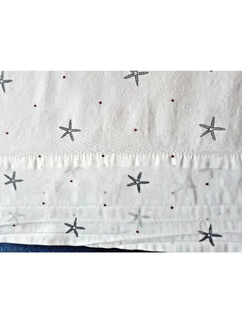 Nautica Star Spangled Pillowcase Standard Coastal 100% Cotton Starfish Nautical